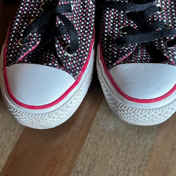 Converse Shoes Chuck Taylor Hi Stars Black White and Pink Sneakers Womens 8 - Picture 2 of 4